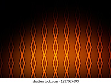 Dark Orange vector texture with lines, rhombuses. Modern geometric abstract illustration with lines, squares. Pattern for websites, landing pages.