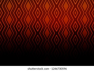 Dark Orange vector texture with lines, rhombuses. Colorful decorative design in simple style with lines, rhombuses. Pattern for business booklets, leaflets.