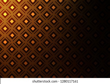 Dark Orange vector texture with lines, rhombuses. Shining colorful illustration with lines, rectangles. Backdrop for TV commercials.