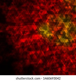 Dark Orange vector texture with lines, triangles. Smart design in abstract style with gradient triangles. Pattern for commercials.