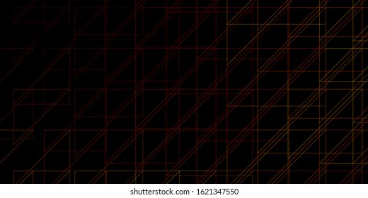 Dark Orange vector texture with lines. Repeated lines on abstract background with gradient. Template for your UI design.