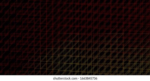 Dark Orange vector texture with lines. Repeated lines on abstract background with gradient. Pattern for websites, landing pages.