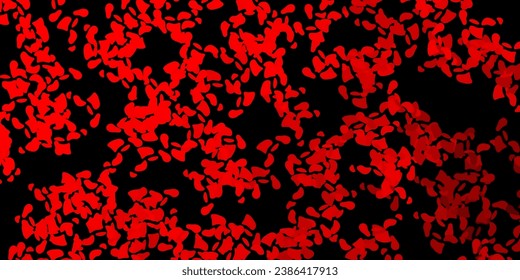 Dark orange vector texture with memphis shapes. Modern abstract illustration with gradient random forms. Modern design for your ads.