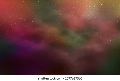 Dark Orange vector texture with milky way stars. Shining illustration with sky stars on abstract template. Template for cosmic backgrounds.
