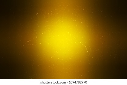 Dark Orange vector texture with milky way stars. Glitter abstract illustration with colorful cosmic stars. Best design for your ad, poster, banner.