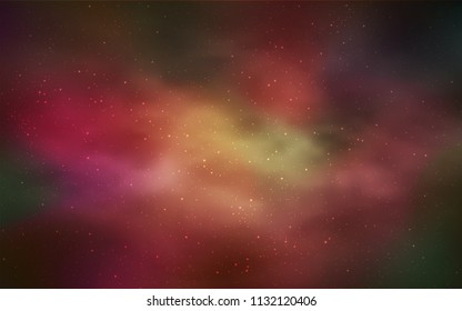 Dark Orange vector texture with milky way stars. Blurred decorative design in simple style with galaxy stars. Pattern for astronomy websites.