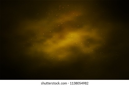 Dark Orange vector texture with milky way stars. Modern abstract illustration with Big Dipper stars. Pattern for futuristic ad, booklets.