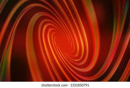 Dark Orange vector texture with milky way stars. Glitter abstract illustration with colorful cosmic stars. Pattern for astrology websites.