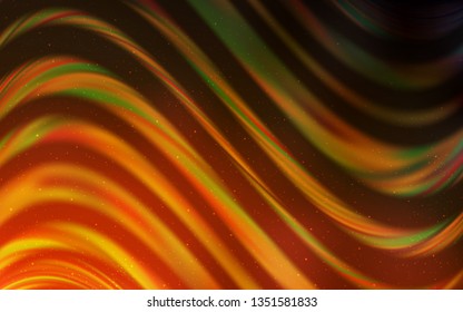 Dark Orange vector texture with milky way stars. Shining colored illustration with bright astronomical stars. Template for cosmic backgrounds.
