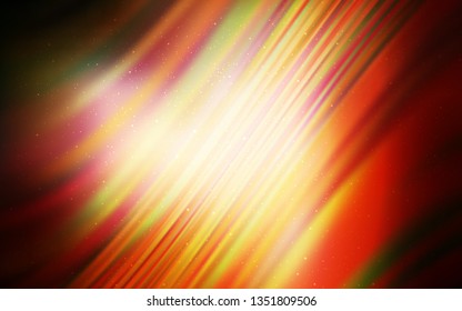 Dark Orange vector texture with milky way stars. Modern abstract illustration with Big Dipper stars. Smart design for your business advert.
