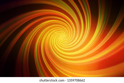 Dark Orange vector texture with milky way stars. Modern abstract illustration with Big Dipper stars. Smart design for your business advert.