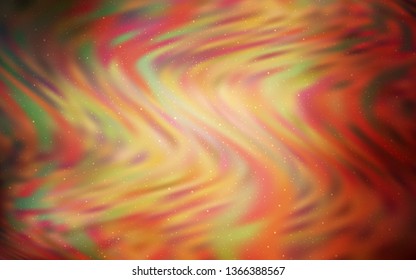 Dark Orange vector texture with milky way stars. Space stars on blurred abstract background with gradient. Best design for your ad, poster, banner.