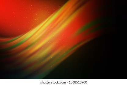 Dark Orange vector texture with milky way stars. Space stars on blurred abstract background with gradient. Pattern for astrology websites.