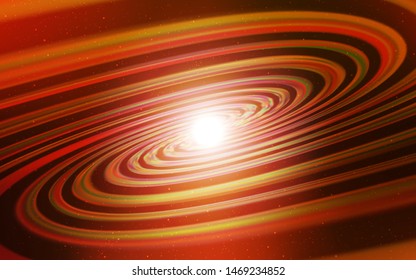Dark Orange vector texture with milky way stars. Blurred decorative design in simple style with galaxy stars. Template for cosmic backgrounds.