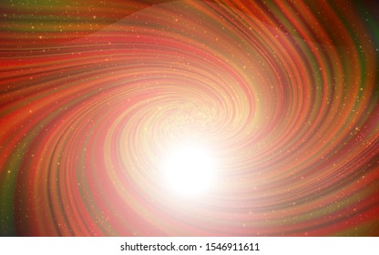 Dark Orange vector texture with milky way stars. Shining colored illustration with bright astronomical stars. Template for cosmic backgrounds.