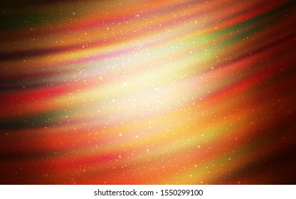 Dark Orange vector texture with milky way stars. Modern abstract illustration with Big Dipper stars. Pattern for futuristic ad, booklets.