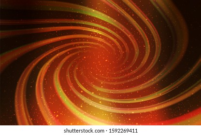 Dark Orange vector texture with milky way stars. Modern abstract illustration with Big Dipper stars. Smart design for your business advert.
