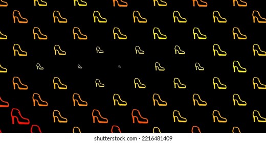 Dark orange vector texture with women's rights symbols. Illustration with signs of women's strength and power. Elegant design for wallpapers.