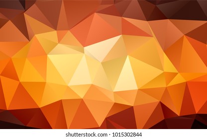 Dark Orange vector triangle mosaic pattern. Geometric illustration in Origami style with gradient.  A new texture for your design.
