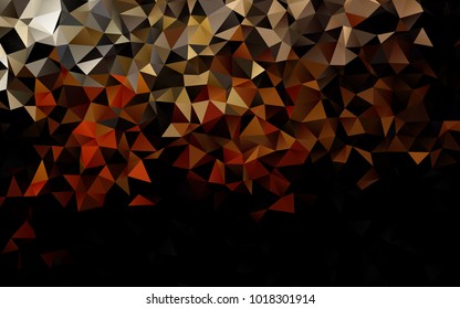 Dark Orange vector triangle mosaic pattern. A vague abstract illustration with gradient. A new texture for your design.