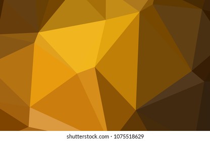 Dark Orange vector triangle mosaic cover. Geometric illustration in Origami style with gradient.  That pattern can be used as a part of a brand book.
