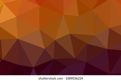 Dark Orange vector triangle mosaic template. Colorful illustration in abstract style with triangles. Textured pattern for your backgrounds.