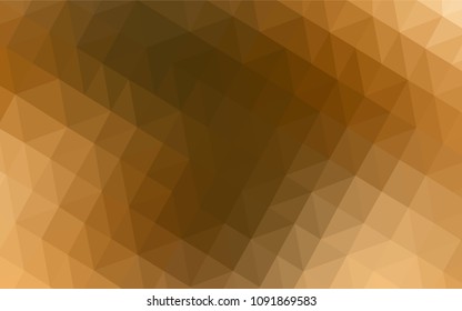 Dark Orange vector triangle mosaic texture. Glitter abstract illustration with an elegant triangles. Textured pattern for your backgrounds.