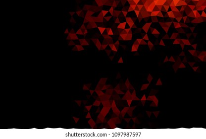 Dark Orange vector triangle mosaic template. Shining illustration, which consist of triangles. The template can be used as a background for cell phones.