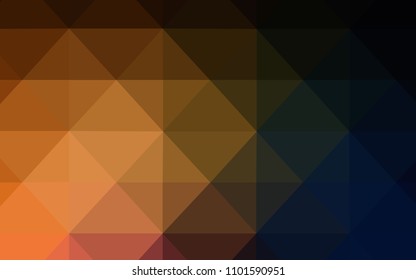 Dark Orange vector triangle mosaic template. Modern abstract illustration with triangles. Brand new design for your business.