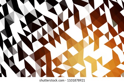 Dark Orange vector triangle mosaic pattern. Triangular geometric sample with gradient.  A completely new template for your business design.