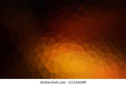 Dark Orange vector triangle mosaic cover. Colorful illustration in abstract style with triangles. Brand new design for your business.