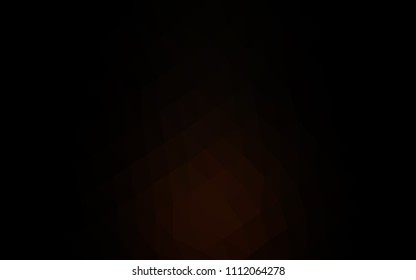 Dark Orange vector triangle mosaic background. Geometric illustration in Origami style with gradient.  The completely new template can be used for your brand book.