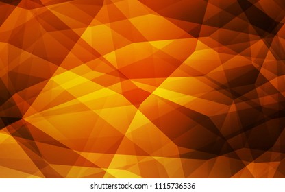 Dark Orange vector triangle mosaic cover. Geometric illustration in Origami style with gradient.  Brand new style for your business design.