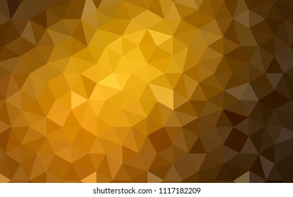 Dark Orange vector triangle mosaic template. Modern abstract illustration with triangles. Textured pattern for your backgrounds.