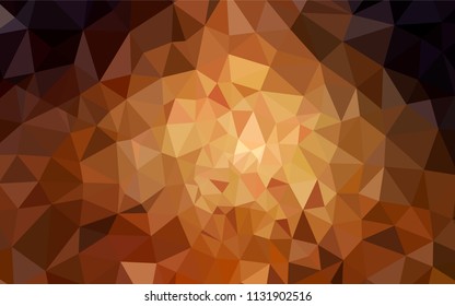 Dark Orange vector triangle mosaic texture. A completely new color illustration in a polygonal style. A completely new design for your leaflet.