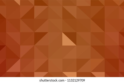 Dark Orange vector triangle mosaic template. Modern abstract illustration with triangles. Textured pattern for your backgrounds.