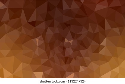 Dark Orange vector triangle mosaic cover. Colorful illustration in abstract style with triangles. Textured pattern for your backgrounds.