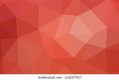 Dark Orange vector triangle mosaic texture. A completely new color illustration in a polygonal style. Triangular pattern for your design.