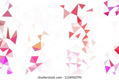 Dark Orange vector triangle mosaic cover. Creative geometric illustration in Origami style with gradient. Best triangular design for your business.