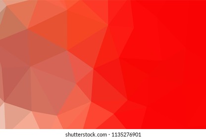Dark Orange vector triangle mosaic cover. Shining polygonal illustration, which consist of triangles. Triangular pattern for your design.
