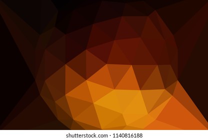 Dark Orange vector triangle mosaic cover with a diamond. Polygonal abstract illustration with gradient. Pattern for a brand book's backdrop.