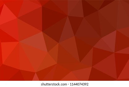 Dark Orange vector triangle mosaic template. A sample with polygonal shapes. Best triangular design for your business.