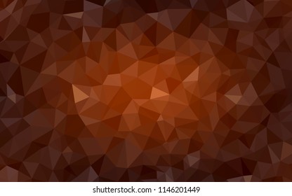 Dark Orange vector triangle mosaic cover. Modern abstract illustration with triangles. Brand new design for your business.