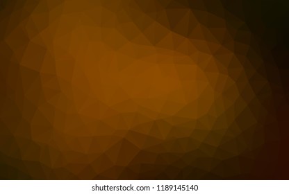 Dark Orange vector triangle mosaic template. Elegant bright polygonal illustration with gradient. Template for cell phone's backgrounds.