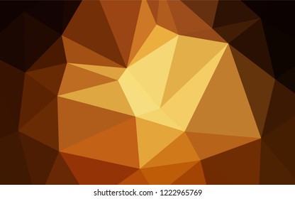 Dark Orange vector triangle mosaic texture. Modern geometrical abstract illustration with gradient. Textured pattern can be used for background.