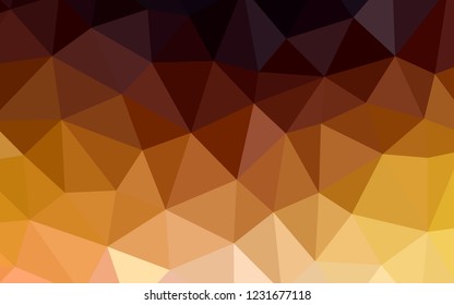 Dark Orange vector triangle mosaic texture. Modern abstract illustration with triangles. Completely new template for your banner.