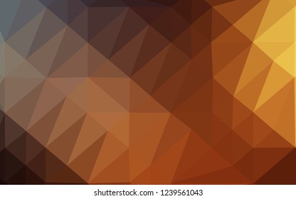 Dark Orange vector triangle mosaic template. An elegant bright illustration with gradient. Template for your brand book.