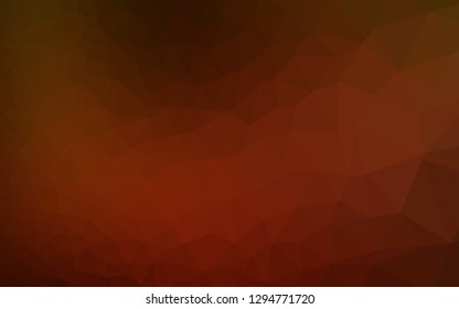 Dark Orange vector triangle mosaic texture. A completely new color illustration in a vague style. Template for a cell phone background.