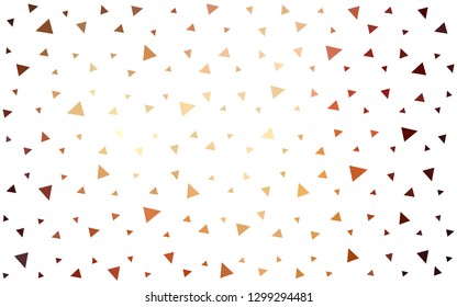 Dark Orange vector  triangle mosaic template. Colorful abstract illustration with triangles. Polygonal design for your web site.