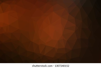 Dark Orange vector triangle mosaic cover. Brand new colorful illustration in with gradient. Completely new design for your business.
